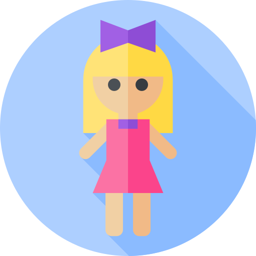 Doll Flat Circular Flat icon