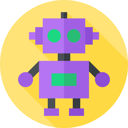 Robot Flat Circular Flat icon