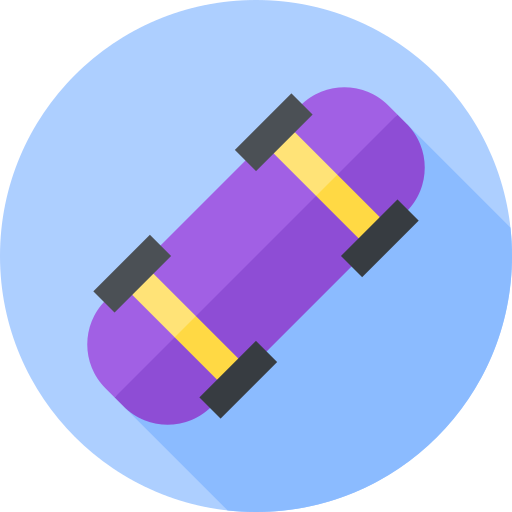 Skateboard Flat Circular Flat icon