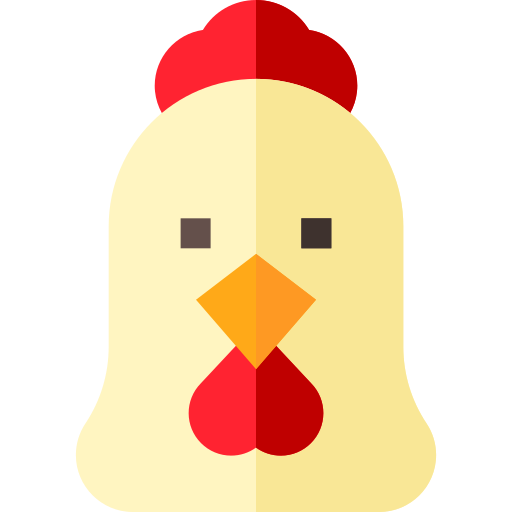poulet Basic Straight Flat Icône