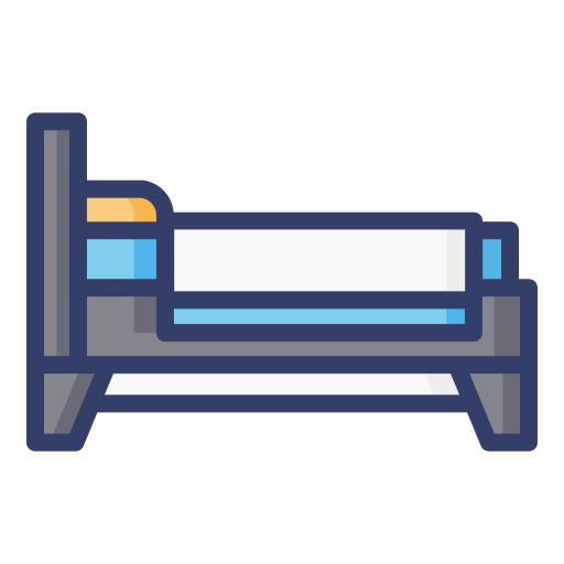 Bed Generic Outline Color icon