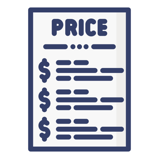 lista de precios Generic Outline Color icono