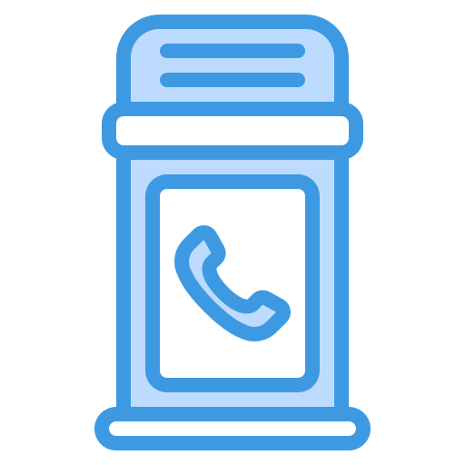 Telephone booth Generic Blue icon