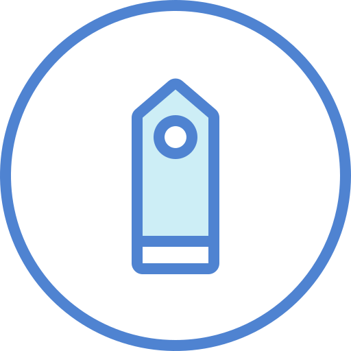 etiqueta de precio Generic Blue icono
