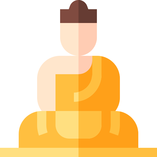 grote boeddha Basic Straight Flat icoon