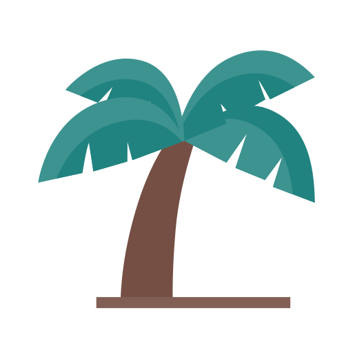 albero di cocco Generic Flat icona