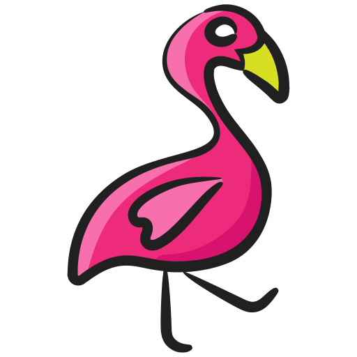 Фламинго Generic Hand Drawn Color иконка