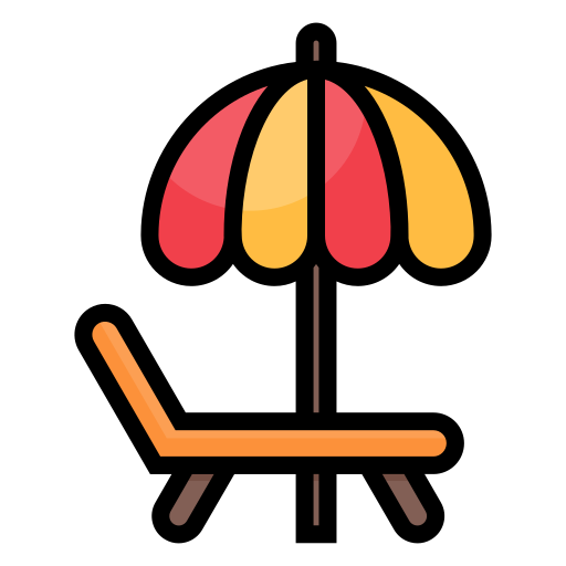 sedia da spiaggia Generic Outline Color icona