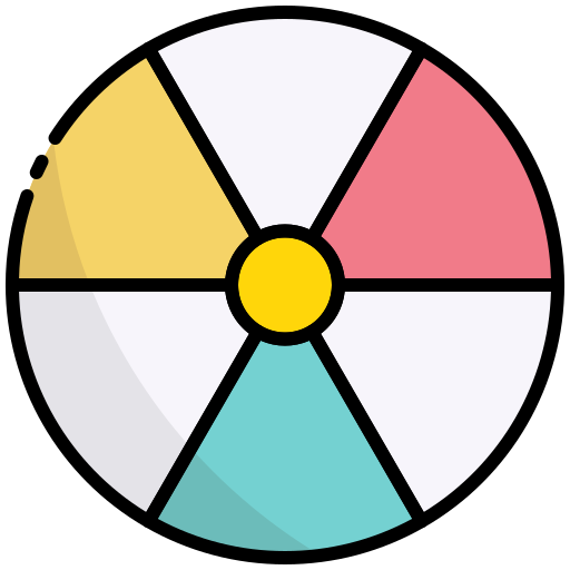 Beach Ball Generic Outline Color icon