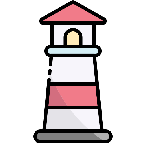 Lighthouse Generic Outline Color icon