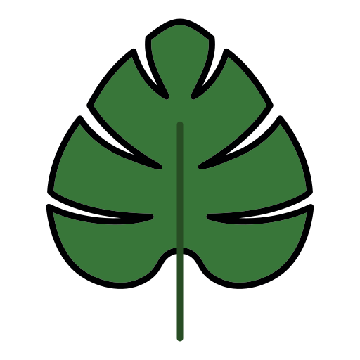 monstera Generic Outline Color icon
