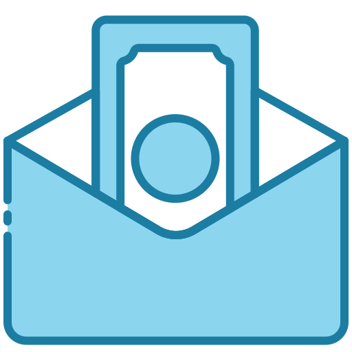 Open envelope Generic Blue icon