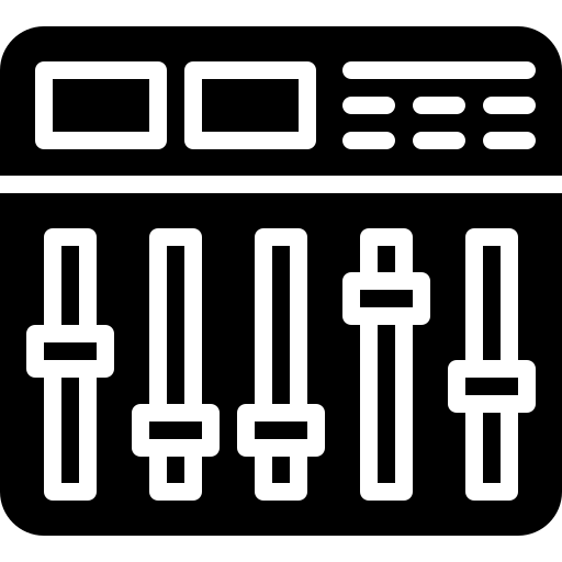 mikser dźwięku Generic Glyph ikona