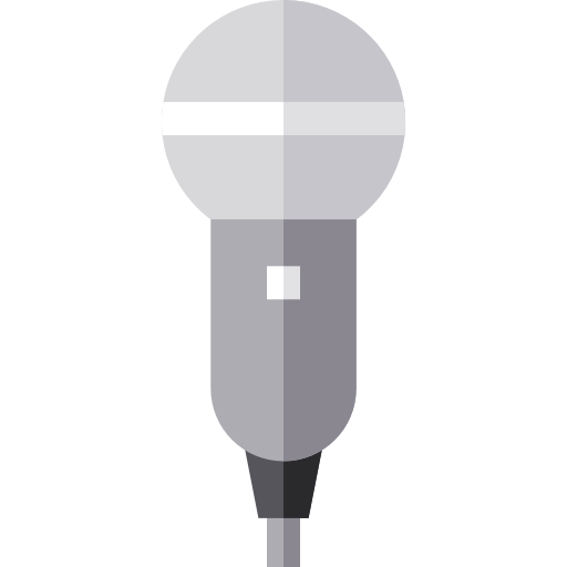 microfone Basic Straight Flat Ícone