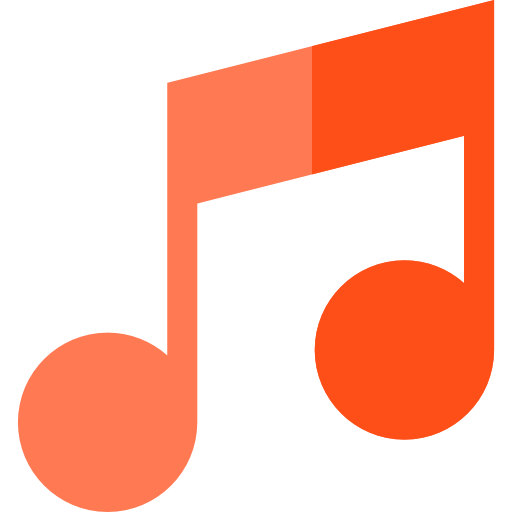 nota musical Basic Straight Flat icono