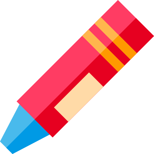 Crayon Basic Straight Flat icon