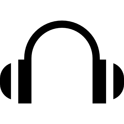 auricular Basic Straight Filled icono