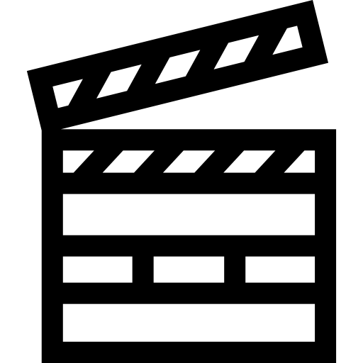 Clapperboard Basic Straight Lineal icon