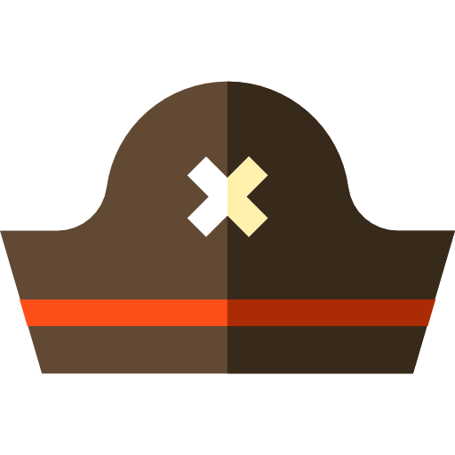 Пиратская шляпа Basic Straight Flat иконка
