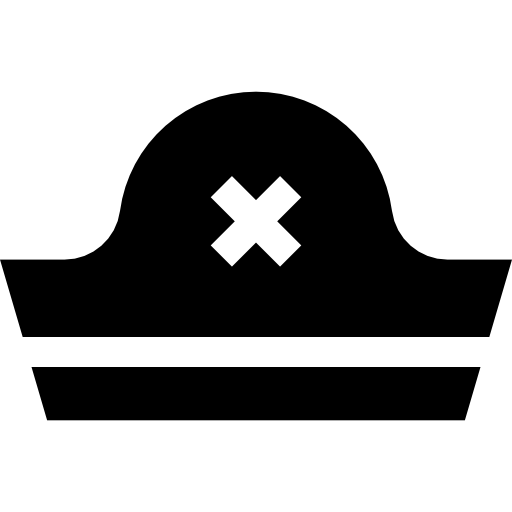 Pirate hat Basic Straight Filled icon