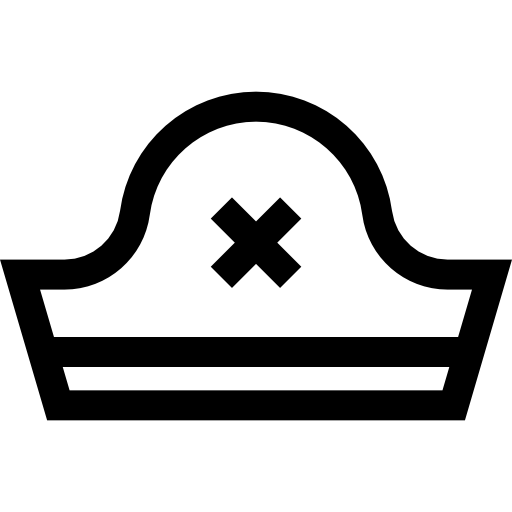 sombrero pirata Basic Straight Lineal icono
