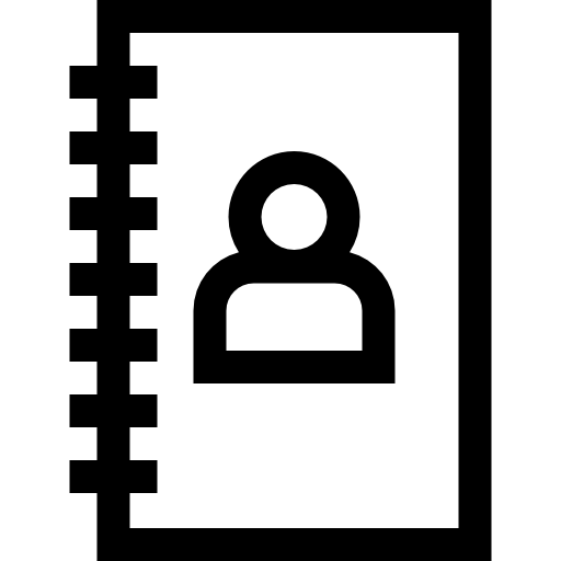 książka adresowa Basic Straight Lineal ikona