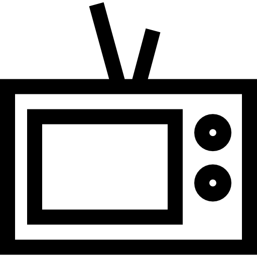 televisión Basic Straight Lineal icono