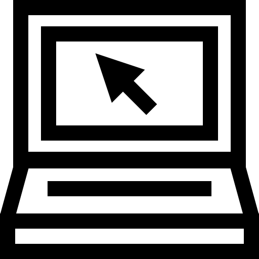 computadora portátil Basic Straight Lineal icono
