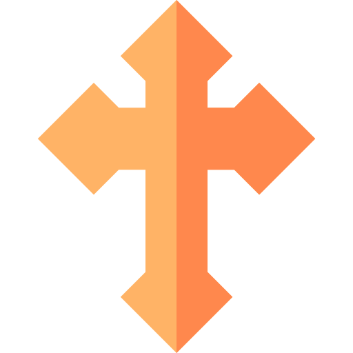 cruz cristã Basic Straight Flat Ícone