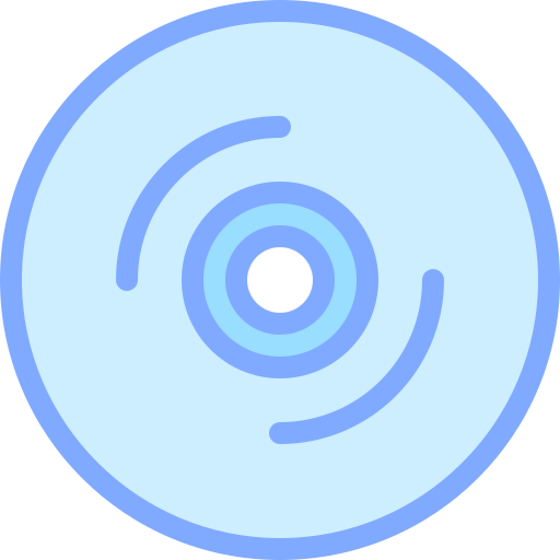 Compact disc Detailed color Lineal color icon