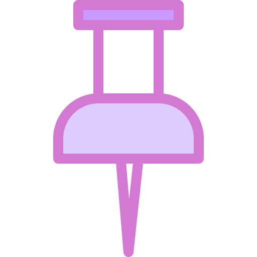 プッシュピン Detailed color Lineal color icon