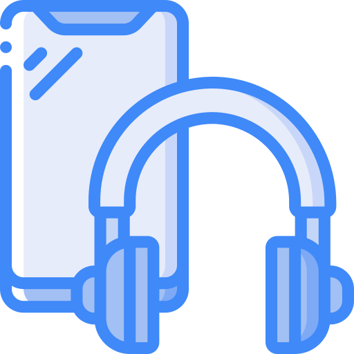 Headphones Basic Miscellany Blue icon