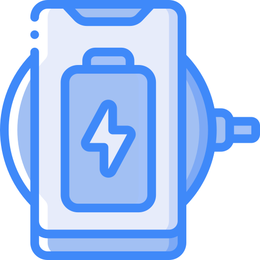 Wireless charger Basic Miscellany Blue icon