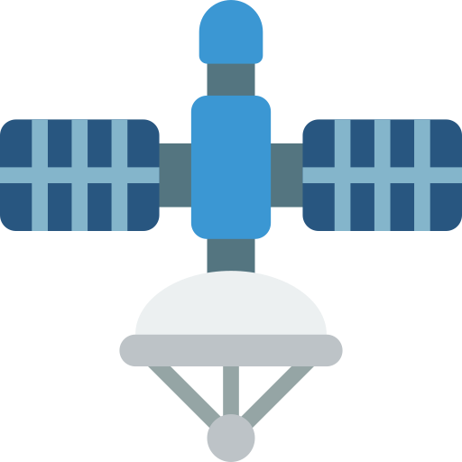 satelita Basic Miscellany Flat ikona