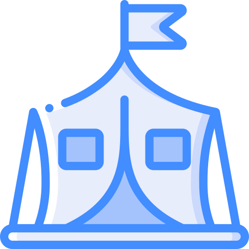 Tent Basic Miscellany Blue icon