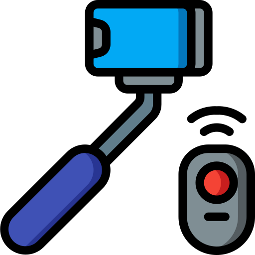 selfie-stick Basic Miscellany Lineal Color icon