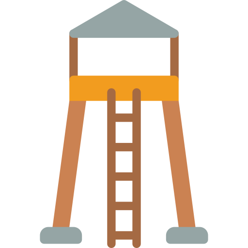 wieża Basic Miscellany Flat ikona