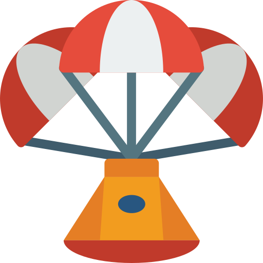 Parachute Basic Miscellany Flat icon