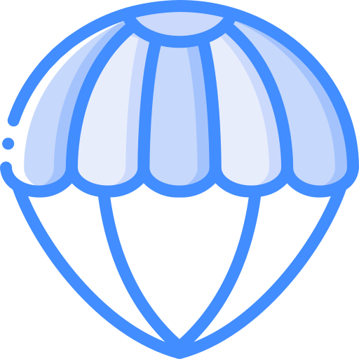 낙하산 Basic Miscellany Blue icon