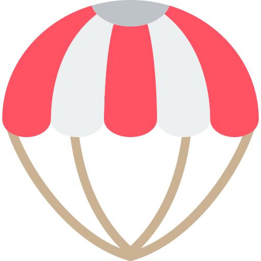 Parachute Basic Miscellany Flat icon