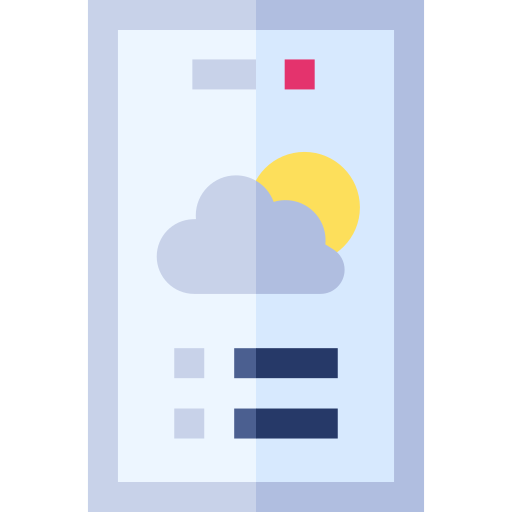 天気アプリ Basic Straight Flat icon