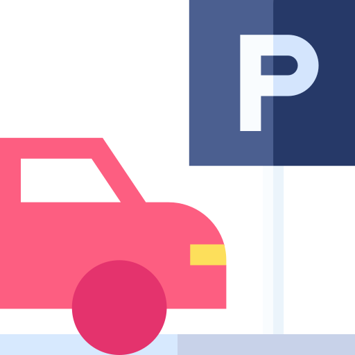estacionamiento Basic Straight Flat icono