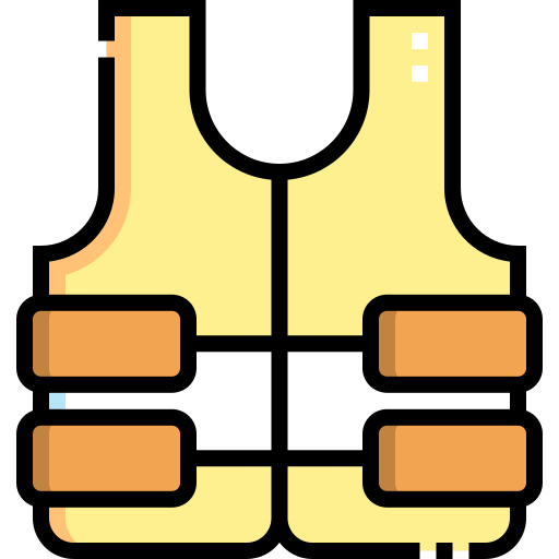 Спасательный жилет Detailed Straight Lineal color иконка