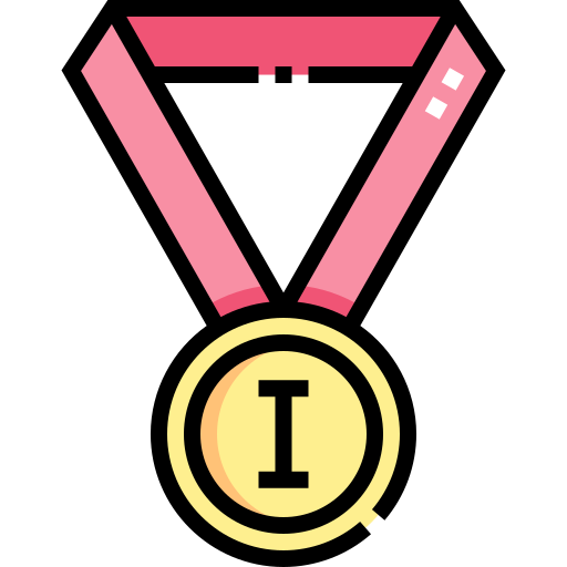 Медаль Detailed Straight Lineal color иконка