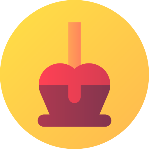 Candy apple Flat Circular Gradient icon