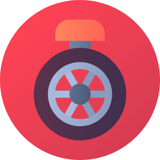 Unicycle Flat Circular Gradient icon