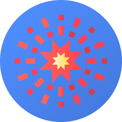 花火 Flat Circular Gradient icon
