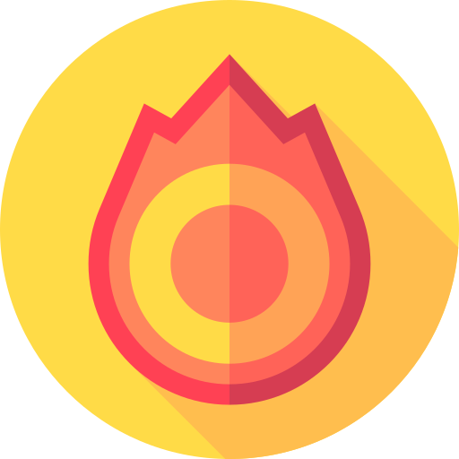 炎の輪 Flat Circular Flat icon