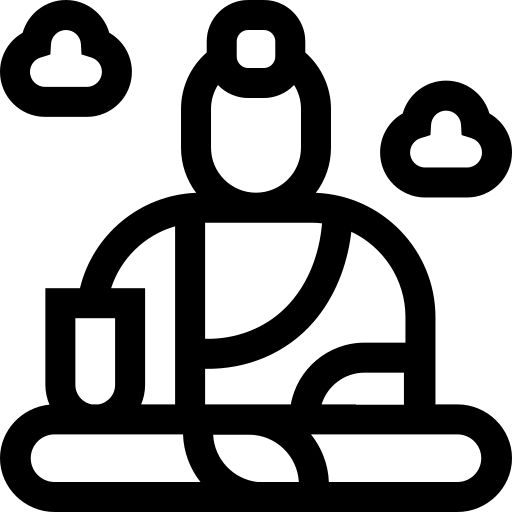 bouddha Basic Straight Lineal Icône