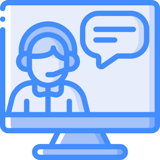 Live chat Basic Miscellany Blue icon
